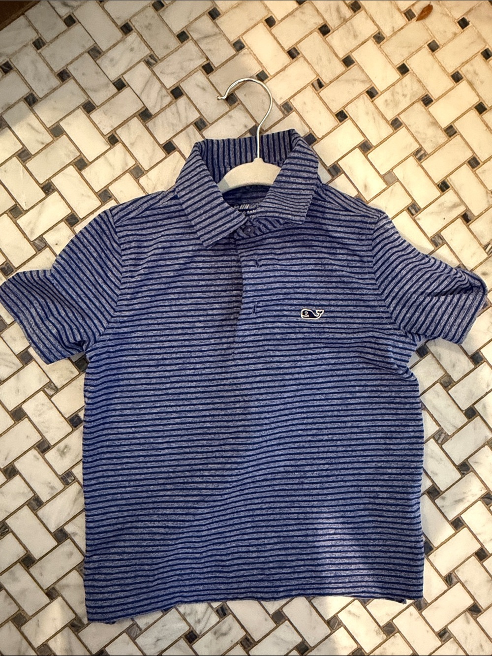 Vineyard Vines Boys Blue Striped Polo